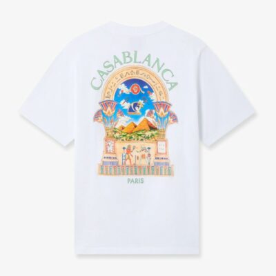 Tee-shirt blanc "EGYPTIAN L'ARCHE" CASABLANCA
