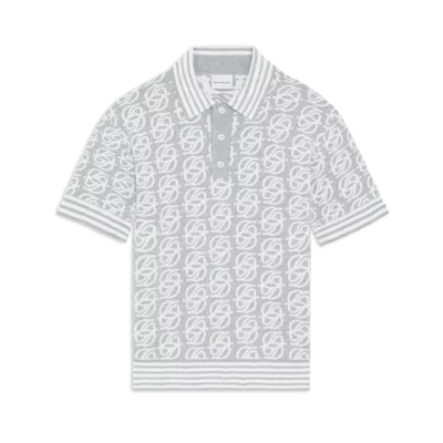 Polo gris maille "D MIRROIR" DRÔLE DE MONSIEUR