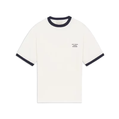 Tee-shirt blanc contrasté DRÔLE DE MONSIEUR