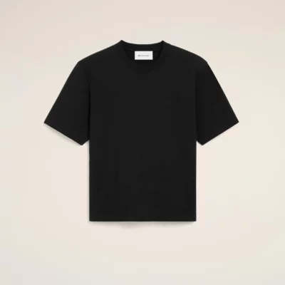 Tee-shirt noir Ami de Cœur embossé AMI PARIS