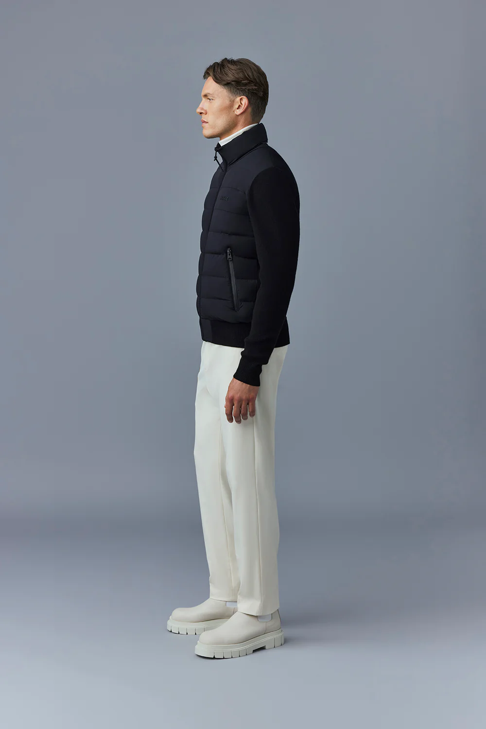 Veste noire en bi matière "HANEY-CITY" MACKAGE – Image 4