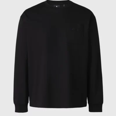 Tee-shirt manches longues noir "TREY" MACKAGE
