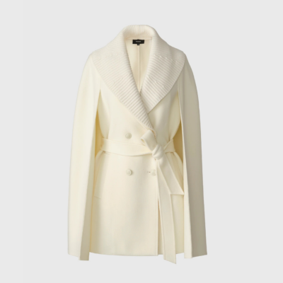 Manteau-cape en laine crème "SUSIE" MACKAGE