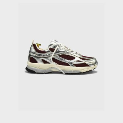 Sneakers "THE RE-RUN PINE" argenté et bordeaux MERCER