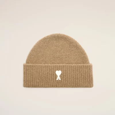 Bonnet beige en alpaga AMI PARIS