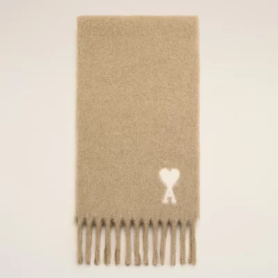 Écharpe beige en alpaga AMI PARIS