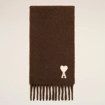Écharpe marron en alpaga AMI PARIS