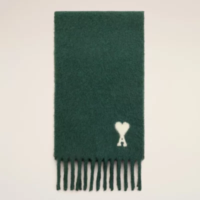 Écharpe verte en alpaga AMI PARIS