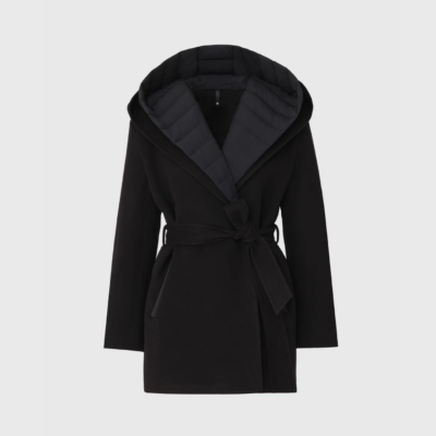 Manteau noir en laine réversible "BENATHY" MACKAGE